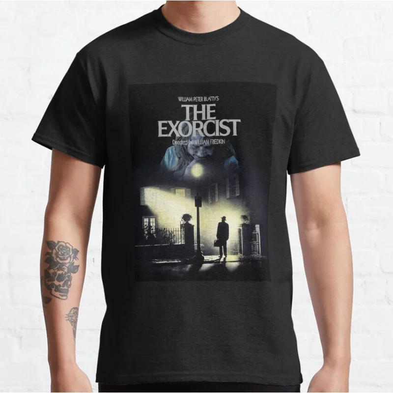 

Vintage Horror movie The Exorcist Scary Halloween Gift t shirt Retro Scream printed graphic clothing Large size Tops