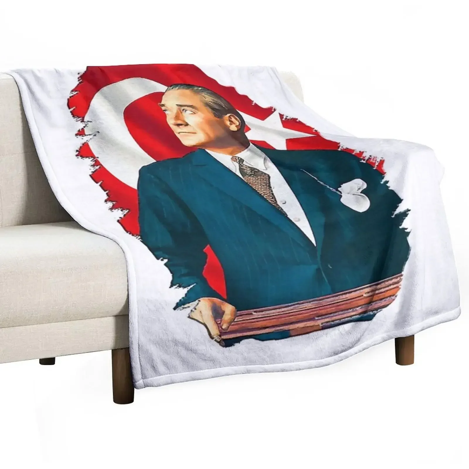 

Mustafa Kemal - Ataturk Throw Blanket Blankets For Baby for babies Warm Blankets