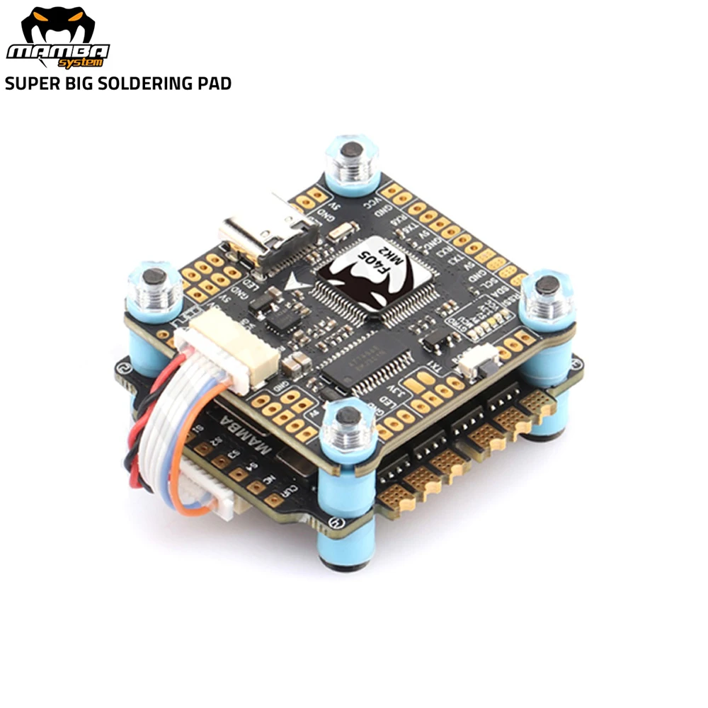 

Diatone MAMBA F405MK2 F405 MK2 Stack (F405 MK2 V2 Контроллер полета Betaflight + F50 BLS3-6S BLHeli's ESC)