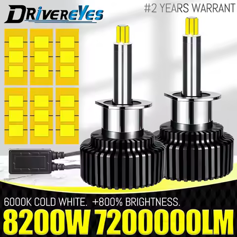 8200W H1 H7 H11 H4 LED Headlights Canbus 9005 9006 HB3 HB4 9012 HIR2 H8 H9 6000K Turbo 8000K Ultra Bright Fog Light Car Headlamp