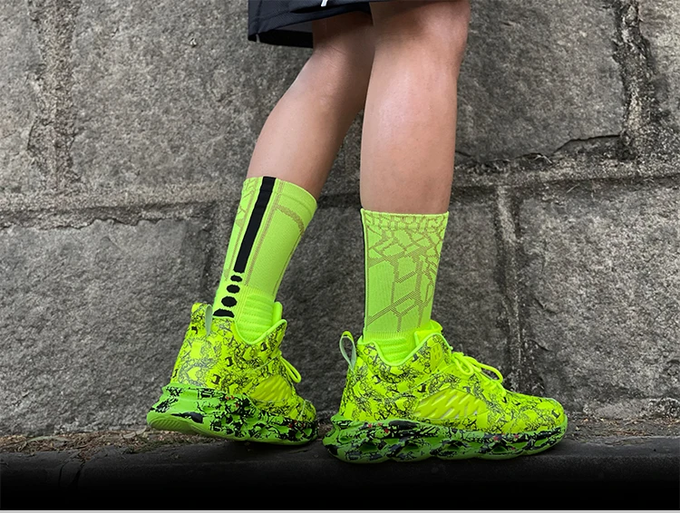 Basketball Socken Professionelle Outdoor Sport Lange Röhre Radfahren Männer Frauen Strümpfe Hohe Handtuch Anti Slip Basketball Socken Pack – Detail 17