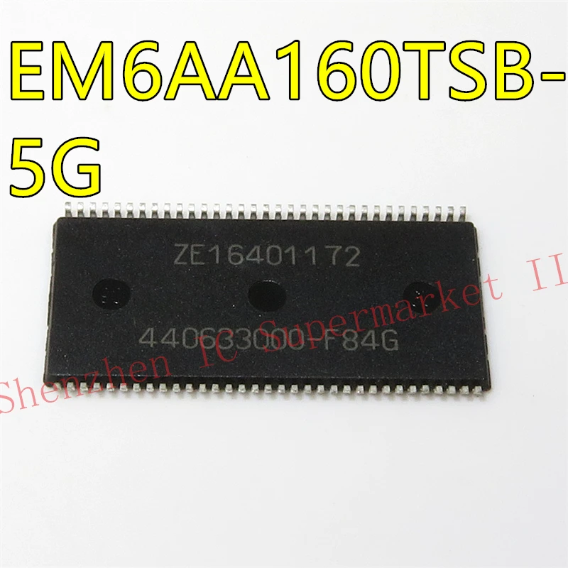 1PCS/LOT EM6AA160TSB-5G EM6AA160TSB TSOP-66 16M x 16 bit DDR Synchronous DRAM (SDRAM)