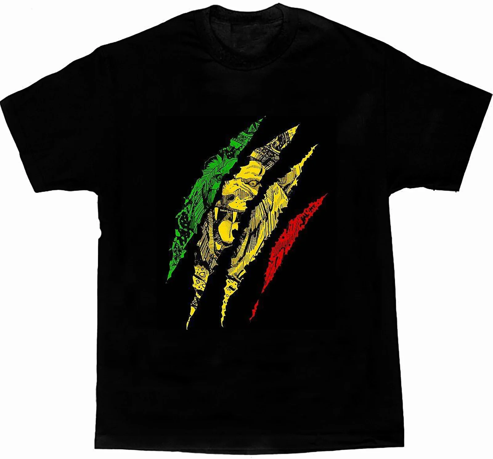 Warrior Lion of Judah King Rasta Reggae Jamaica Roots T-Shirt. Summer Cotton O-Neck Short Sleeve Mens T Shirt New S-3XL