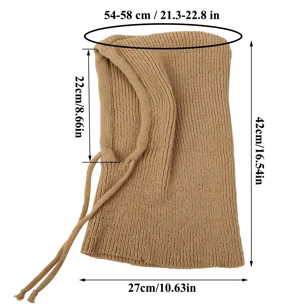 النساء الشتاء قطعة واحدة قبعات صغيرة متماسكة أقنعة الرقبة أدفأ وشاح في الهواء الطلق المرأة رئيس هود بونيه سدادات حماية الأذن بيني قبعة