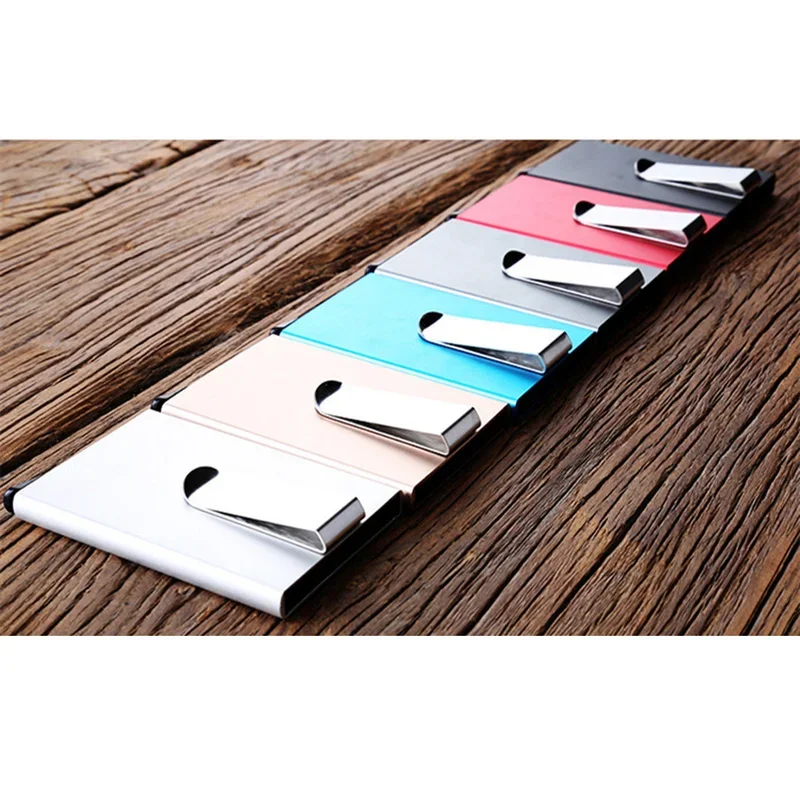 Designer Metal Card Wallet Business Credit ID Card Holder New RFID Cards Wallet Automatic Pop-up Money Clip Card Case for Male