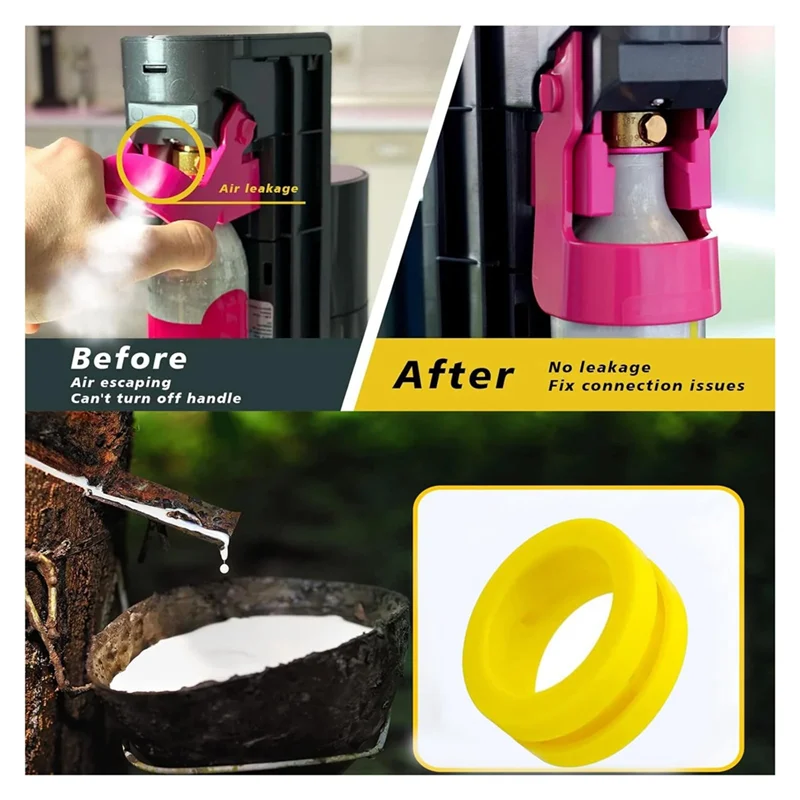 ABKR-3 Buah Gasket Set Segel Pertukaran Penanda Mesin Soda Cincin O untuk DUO Terra ART Cincin Gasket Silinder CO2 Koneksi Cepat