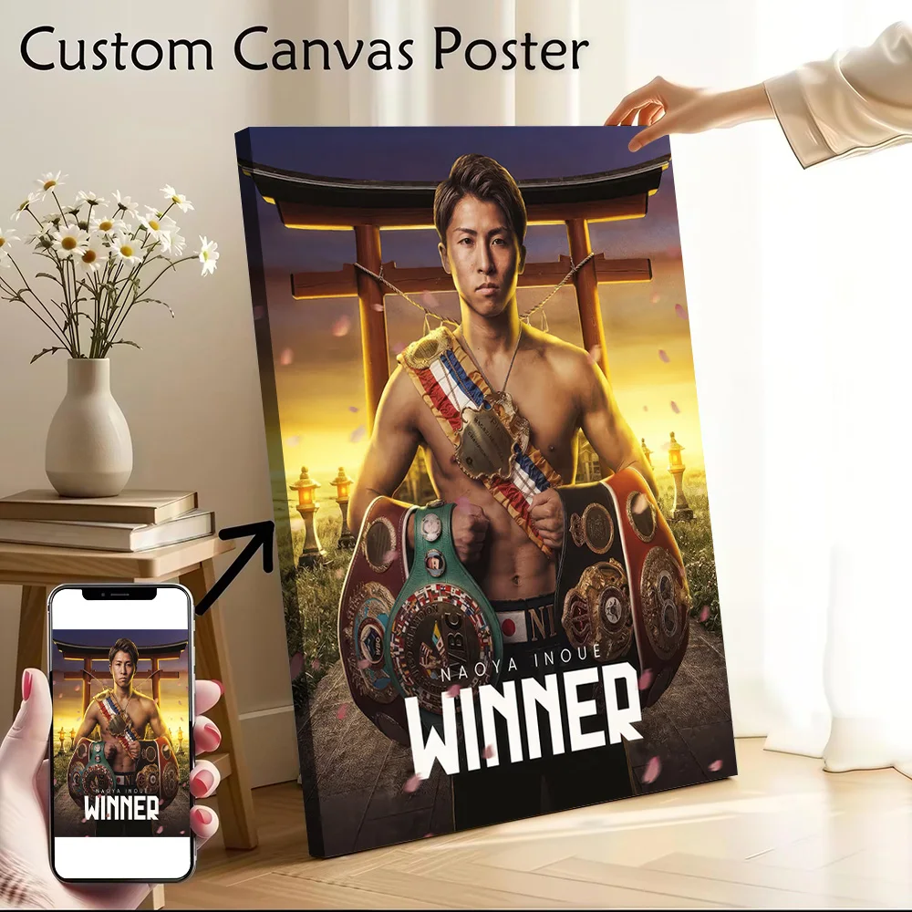 Naoya Inoue Winner Boxing Poster Canvas Wall Art Custom Photo Print Modern Painting for Fans Home Decor Room Decorating Interior