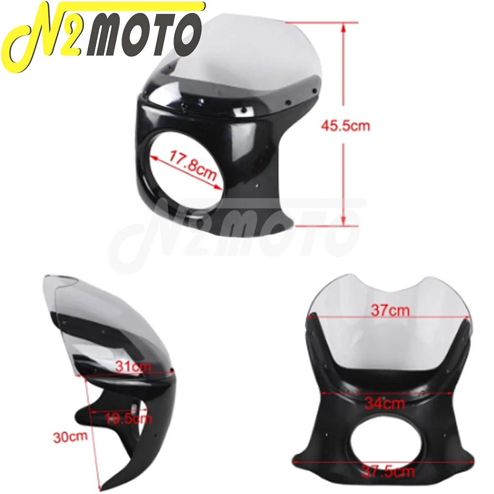 Motorcycle 7 Inch Headlight Fairing Screen For Honda CB CM CL GL CX SL 175 185 200 250 350 360 400 450 500 550 650 900 1000 1100