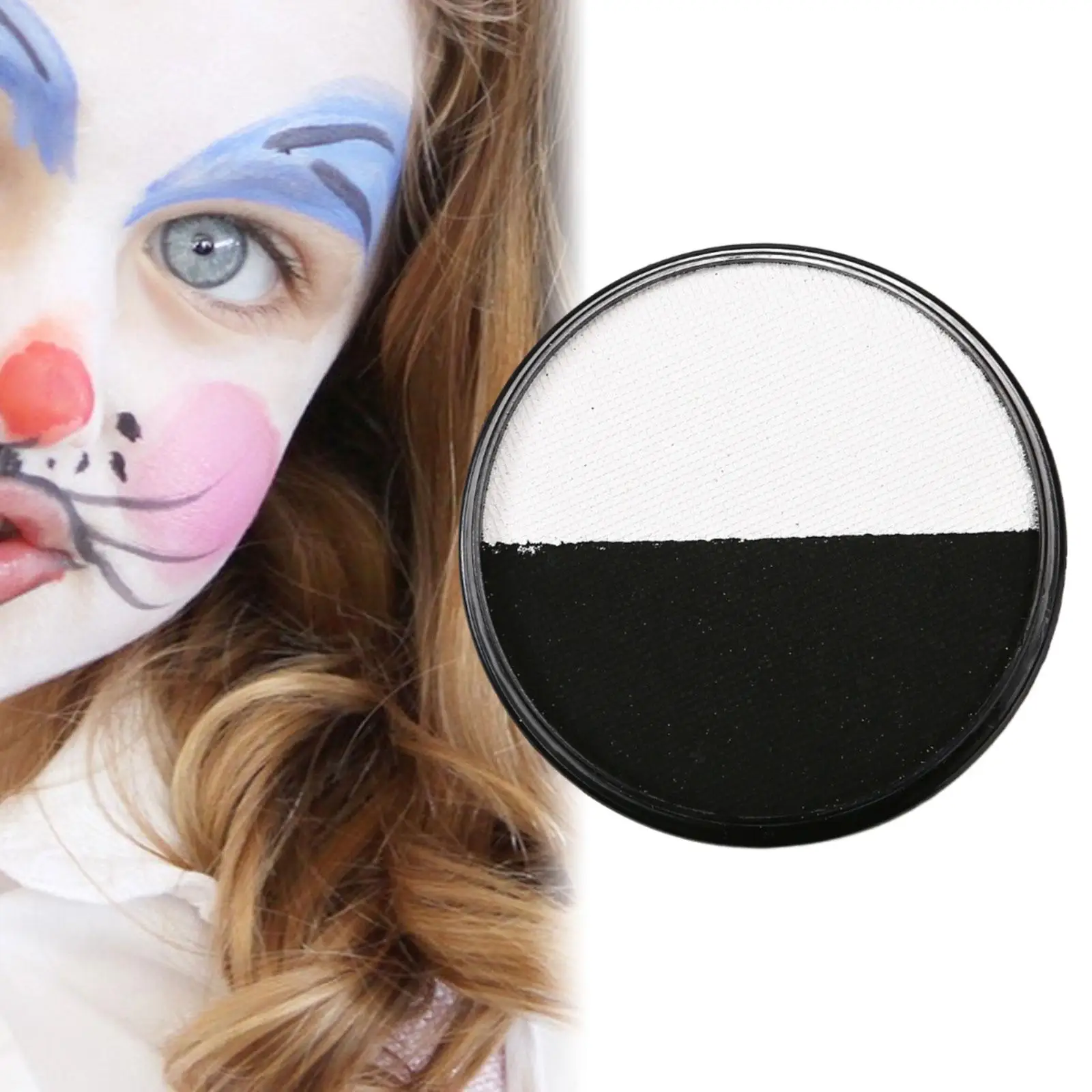Face Body Paint Pigment Two Color Washable Makeup Palette for Halloween Clubbing Stage Special Effects