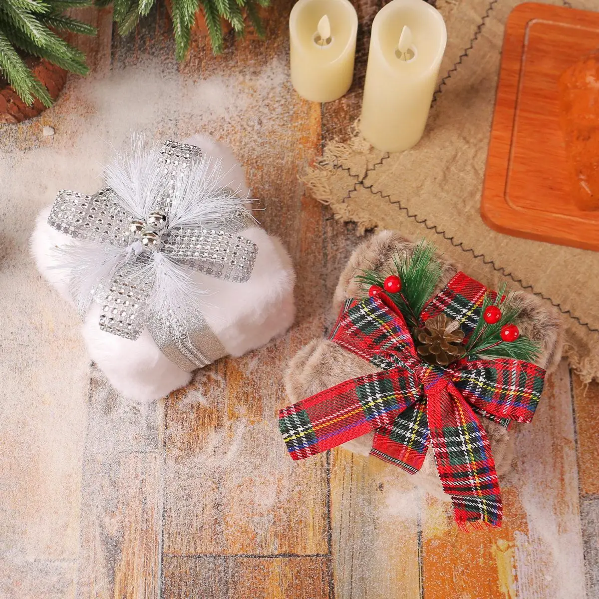 クリスマスぬいぐるみ装飾ギフトボックス-3d-クリスマスツリー装飾スクエアプレゼントボックス吊り下げ飾りお祝いのお祝い用品