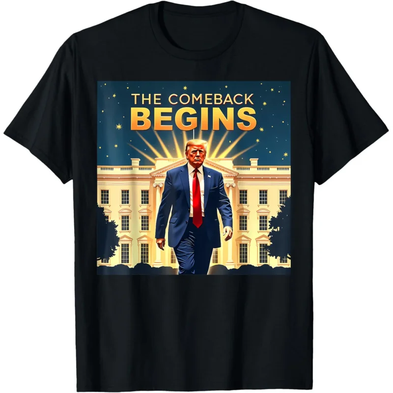 Trump 2024 Funny America's Comeback Begins Ready for Round 2 T-Shirt