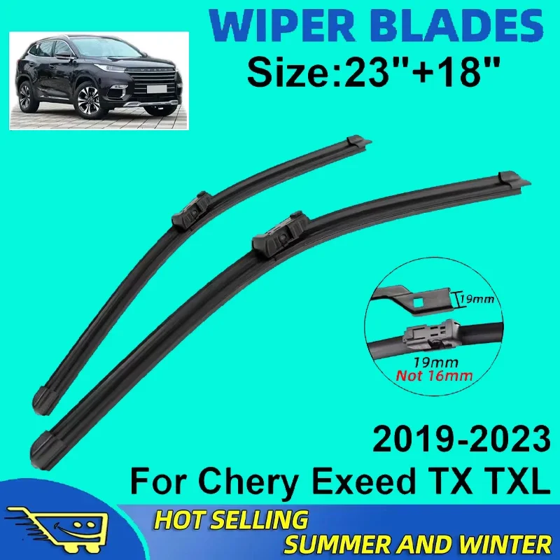 

2PCS Wiper Blades Set Kit For Chery Exeed TX TXL 2019-2023 2020 2011 2012 Front Windshield Brushes Windscreen Window Accessories