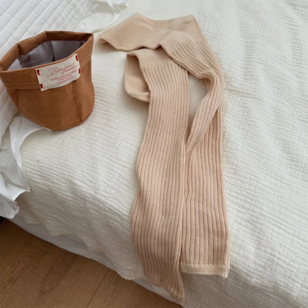 

JK Cotton Women Stockings Autumn Winter Soft Knee High Socks Solid Color Warm Thigh Stocking Long Socks