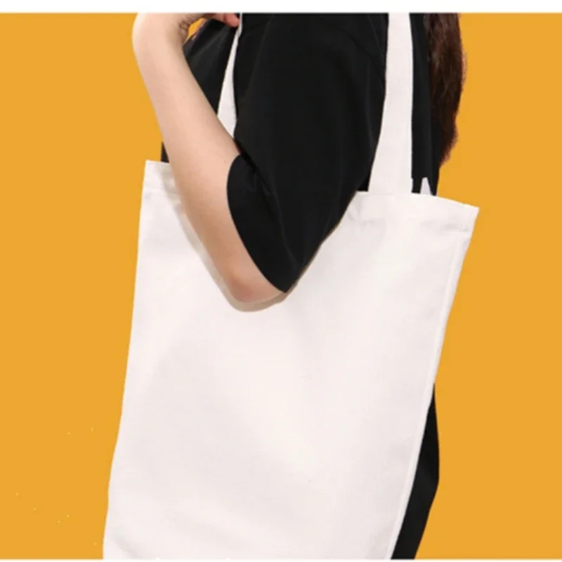 PLMZ-01 Large Capacity Canvas Shoulder Handbag Folding Eco-Friendly Cotton Tote Bags