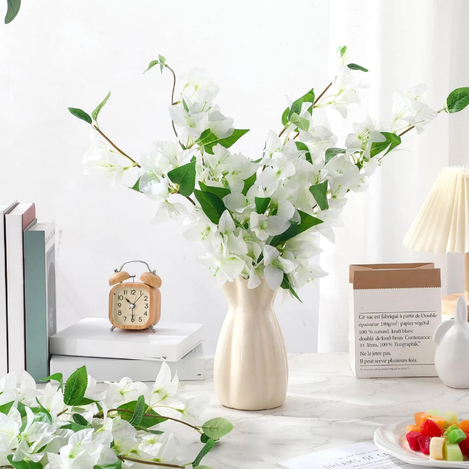 Künstliche Blumen Dreieckiger Rosenstrauß Hochzeitsdekoration Festivalzubehör Wohnzimmer Tisch Dekorative Leuchtende Accessoires – Detail 1