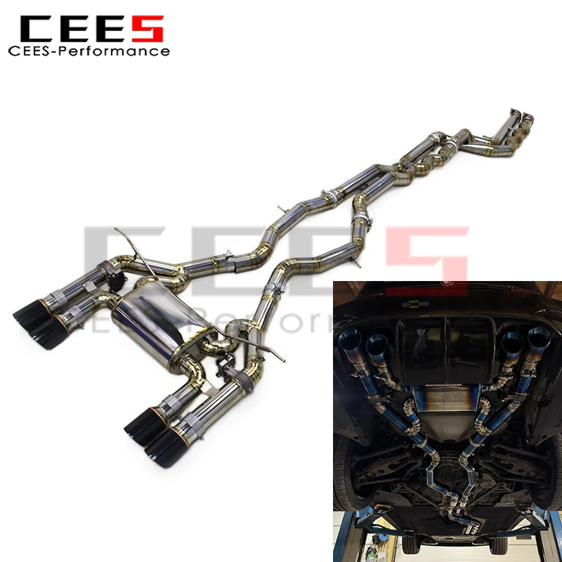 

cees Exhaust System for BMW M3/M4 F80/F82 3.0T 2015-2019 Valvetronic Catback Titanium Equal Length Mid Pipes