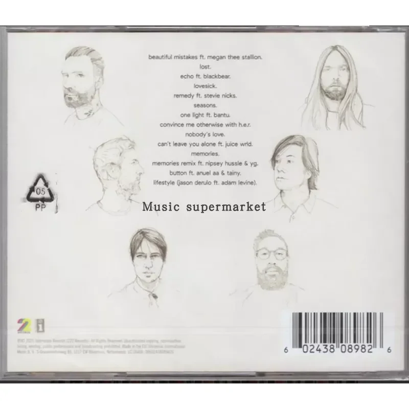 Maroon 5 JORDI CD Music Album 2021 New Electronic Album Spot Plus Version