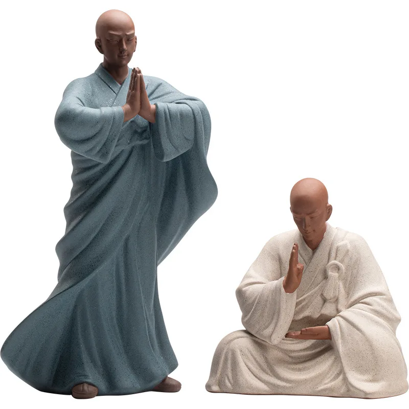 

Zisha Little Monk Decorative Sculpture Statue Ceramic crafts Home living room bedroom decoration accessories free delivery