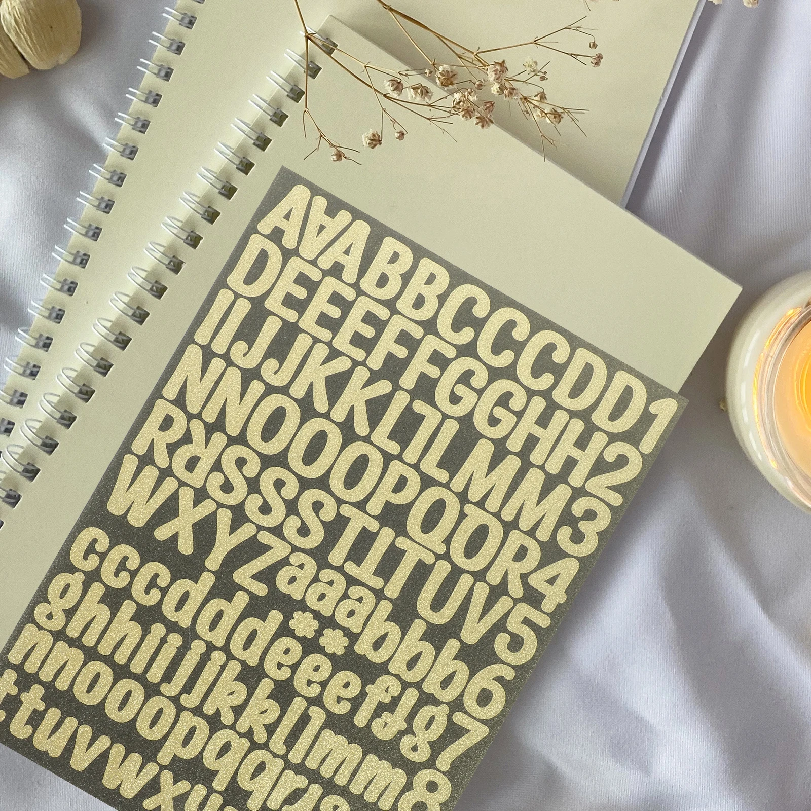 

10 Sheets Alphabet Stickers Glitter Number Letters Decorative Mini Adhesive DIY Crafts Scrapbook Phone Case Bottle Cup