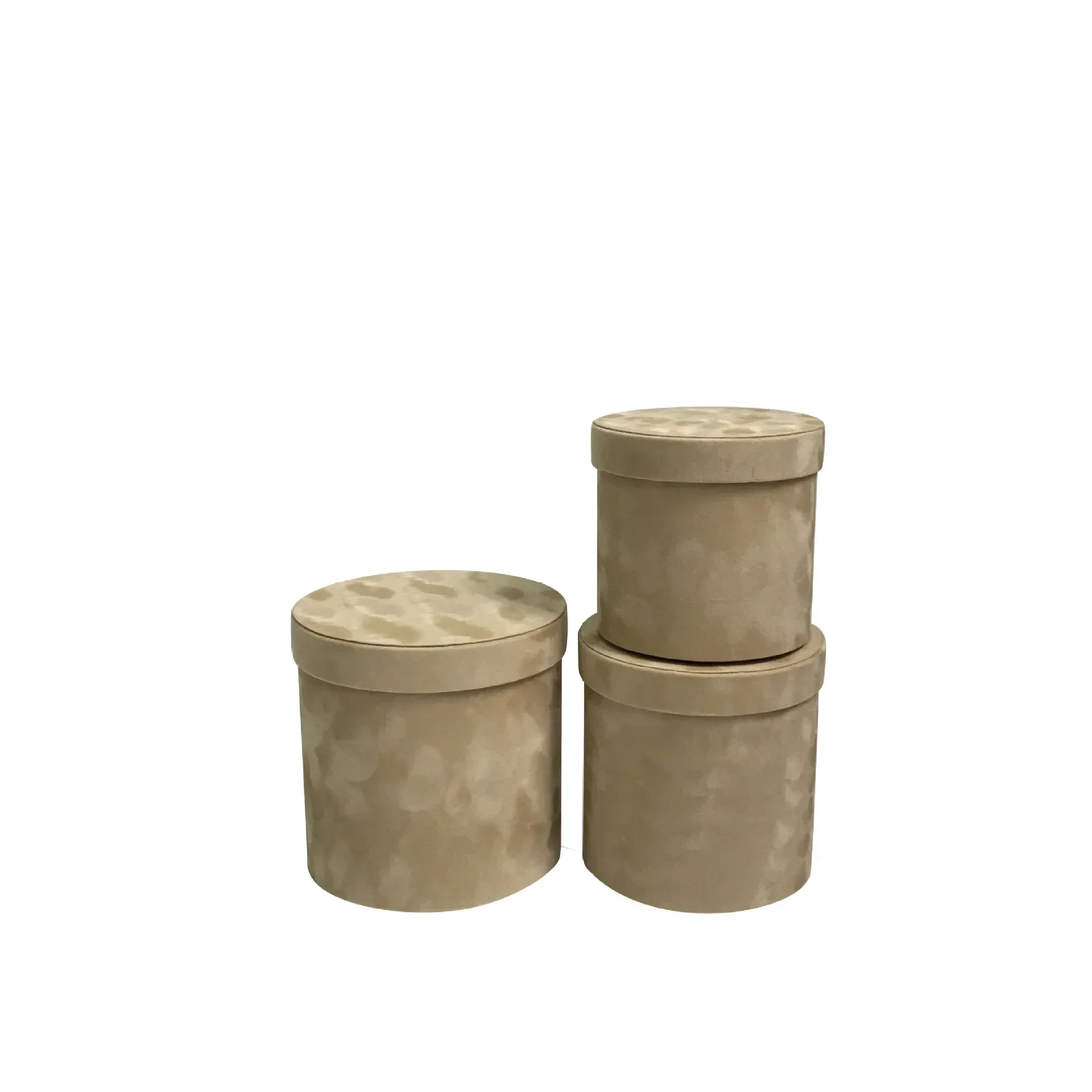 3 stks/set Ronde Vorm Fluwelen Geschenkdoos Bloemist Bloem Houder Emmer Geschenkverpakking Boeket Verpakking Party Bruiloft Supply