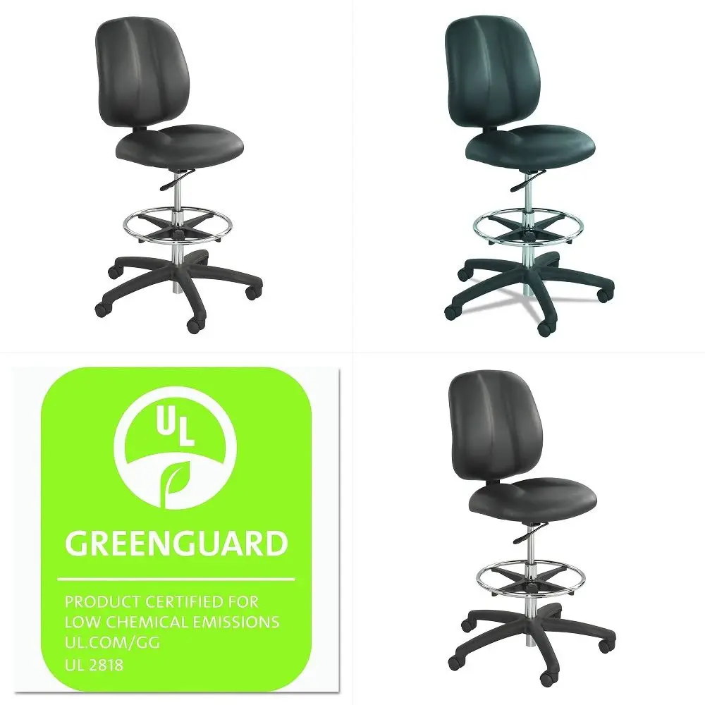 

Davidson Furniture SOHO II Ribbed Office Chair Mid Back Desk Chair, Ergonomically Designed with Arm Rest amp Swivel, Made of Fa