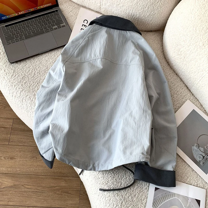 Korean Vintage Plaid Jacket Women Autumn Loose Casual Simple Coats Tops Female Retro Long Sleeve Patchwork Button New Outwear