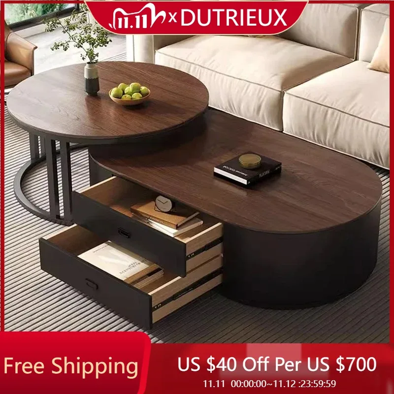 

Computer Center Coffee Table Nordic Design Storage Industrial Drawers Coffee Tables Modern Aesthetic Couchtisch Unique Furniture