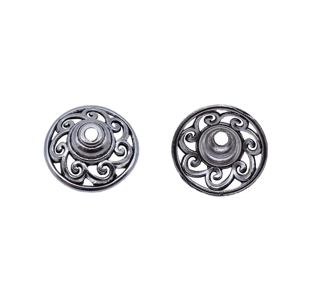 40pcs 15x15x5.9mm Zinc alloy metal tibetan silver,antiqued bronze plated bead caps T1198 for jewelry making