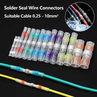 10/30/50/100pcs 3:1 Heat Shrink Solder Seal Wire Connectors Insulated Electrical Wire Terminals Butt Splice Waterproof Conector