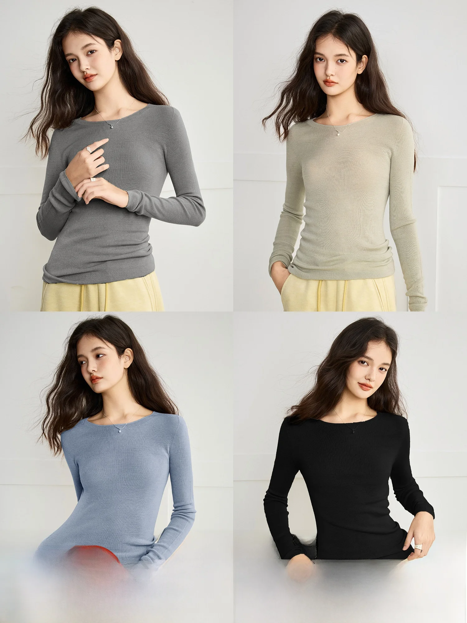 

Sl Inteated Knitted Sweater Top Women's Faion Basic Capsule Bot German OTW Yangzi Yarn Naked Sensation