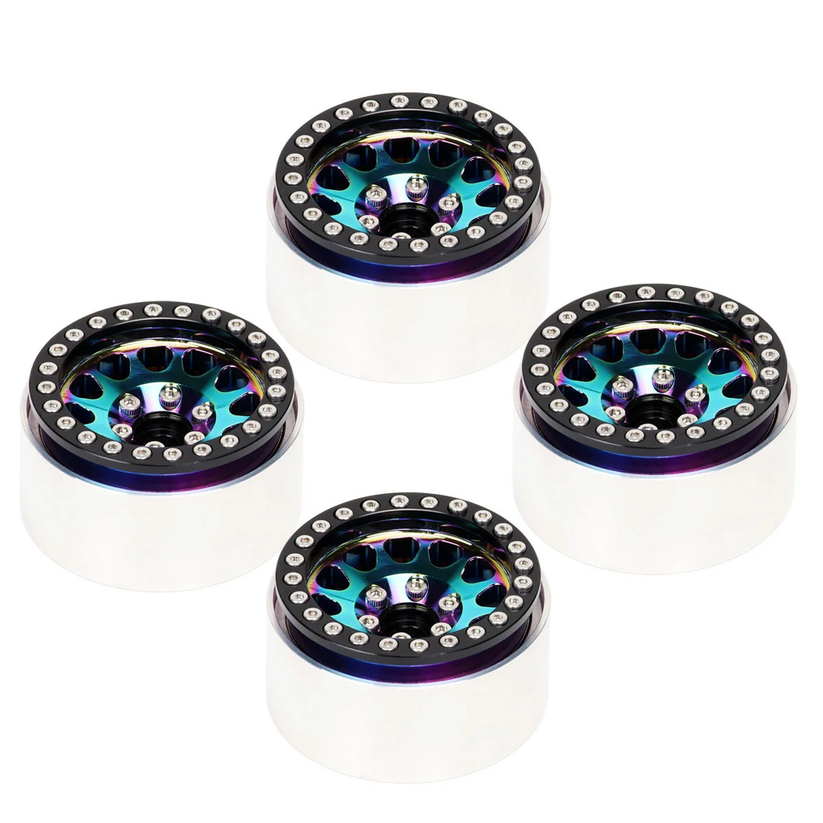 Metall 1,9 Zoll Beadlock Deep Dish 12 mm Sechskant 57 mm Felge für RC Crawler 1/10 Axial SCX10 TRAXXAS TRX4 Redcat Gen8 D90