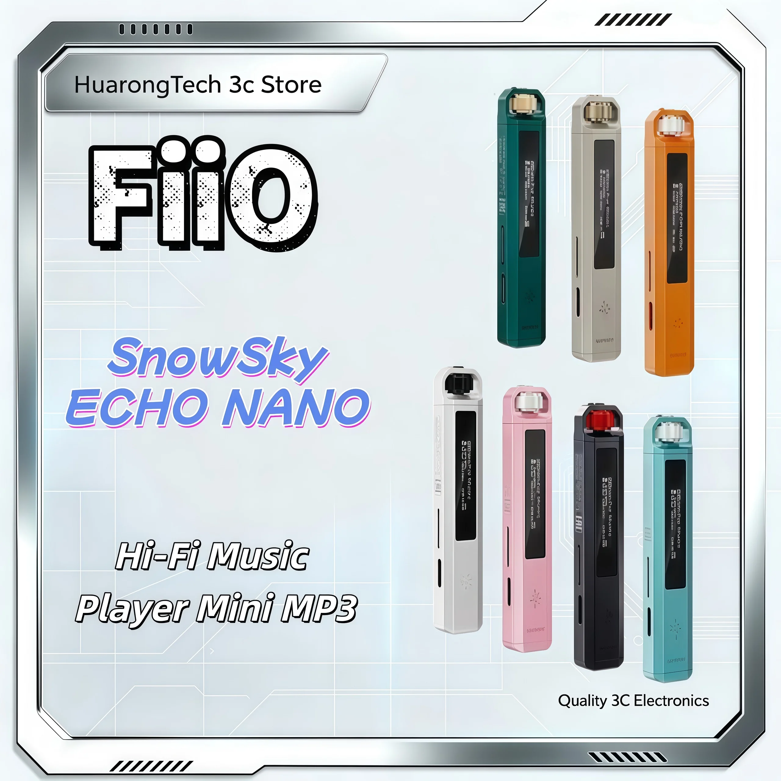 FiiO SnowSky ECHO MP3 NANO 휴대용 무손실 HiFi 음악 플레이어 고해상도 오디오 DAP 오디오 애호가를 위한 휴대용 음악 플레이어