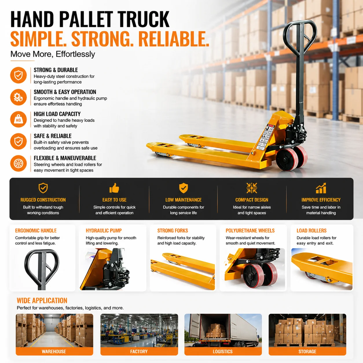 Hydraulic Lifter 2 Ton China Pallet Jack For Sale Truck Lifter Manual Pallet Multifunctional Pallets Forklift