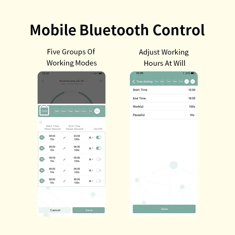 กลิ่นหอมกลิ่น Diffuser กลิ่นผู้จัดจำหน่ายสำหรับ Home น้ำหอม Air Freshener Office เครื่องปรุง Bluetooth กลิ่นเครื่อง300m ³