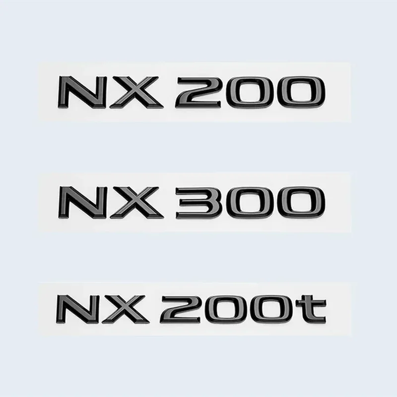 Glossy Black ABS Letters NX200 NX300 NX200t NX300h HYBRID Emblem For Lexus Car Trunk Logo Sticker Badge Accessories view 3