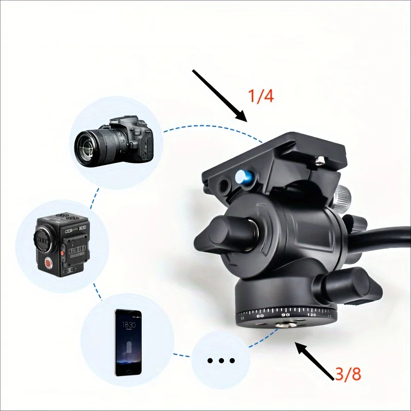 Lightweight Hydraulic Gimbal Tripod Accessory for Enhanced Camera Stabilization1pc Small Hydraulic Damping Gimbal