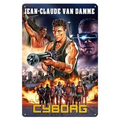 Cybrorg jean claude van damme Movie Metal Poster Tin Sign 20x30cm