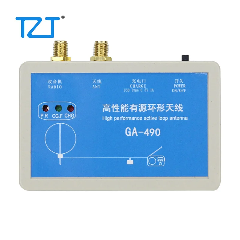 Imagem -04 - Antena Ativa do Laço do Tzt-ga490 para o Rádio e os Receptores do Sdr 100khz a 179mhz de Capacidade Elevada