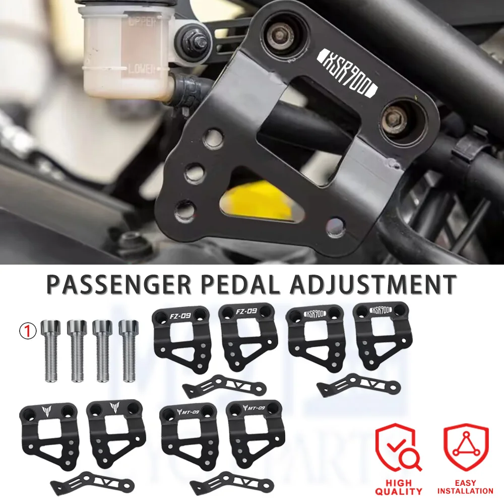 

For YAMAHA MT09 MT-09 FZ09 FZ-09 XSR900 XSR 900 Passenger Footpeg Footrests Rear Pedal Lowering Foot Rests Foot Pegs Relocation