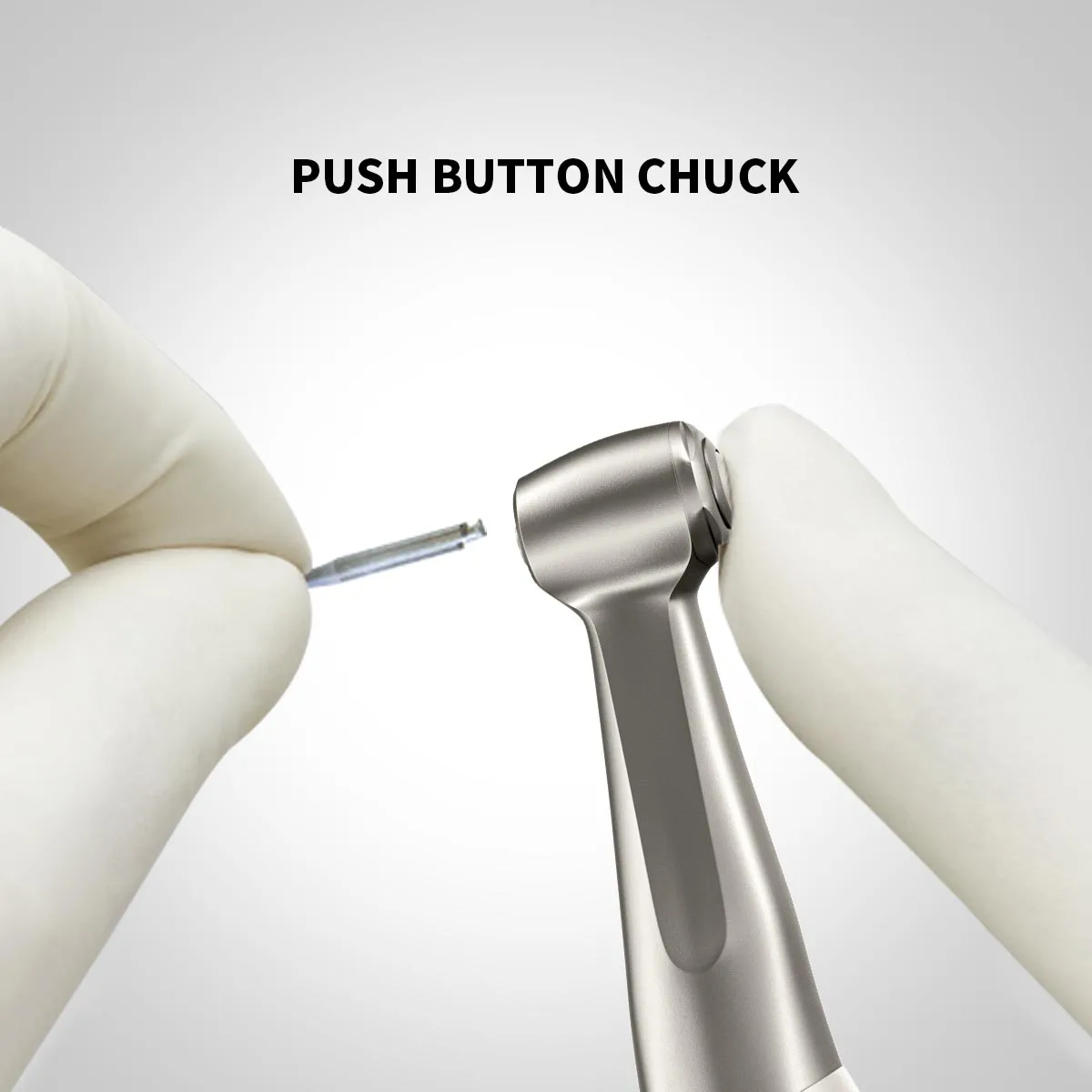 AZDENT Dental 1:1 Kontra-Winkelstück mit niedriger Drehzahl, passend für FG/CA 1,6/2,35 mm Bohrer, Druckknopf, externer Spray, Zahnmedizinisches Instrument – Detail 14