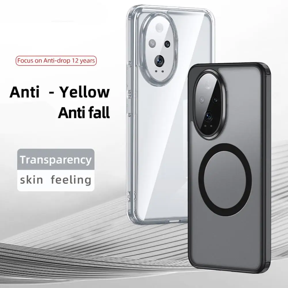 Magnetic For 200/200 Pro Anti Fall Pc+tpu Protective Cover For 200 Pro Black/ Transparent G6h5