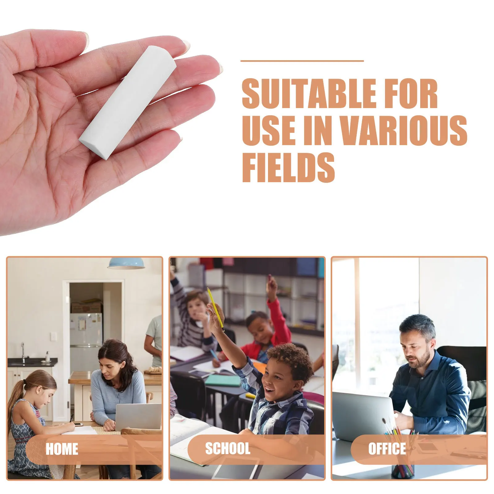 15Pcs Triangular Pencil Erasers Soft White Erasers for Drawing Sketching Art School Office Supplies Students Artists