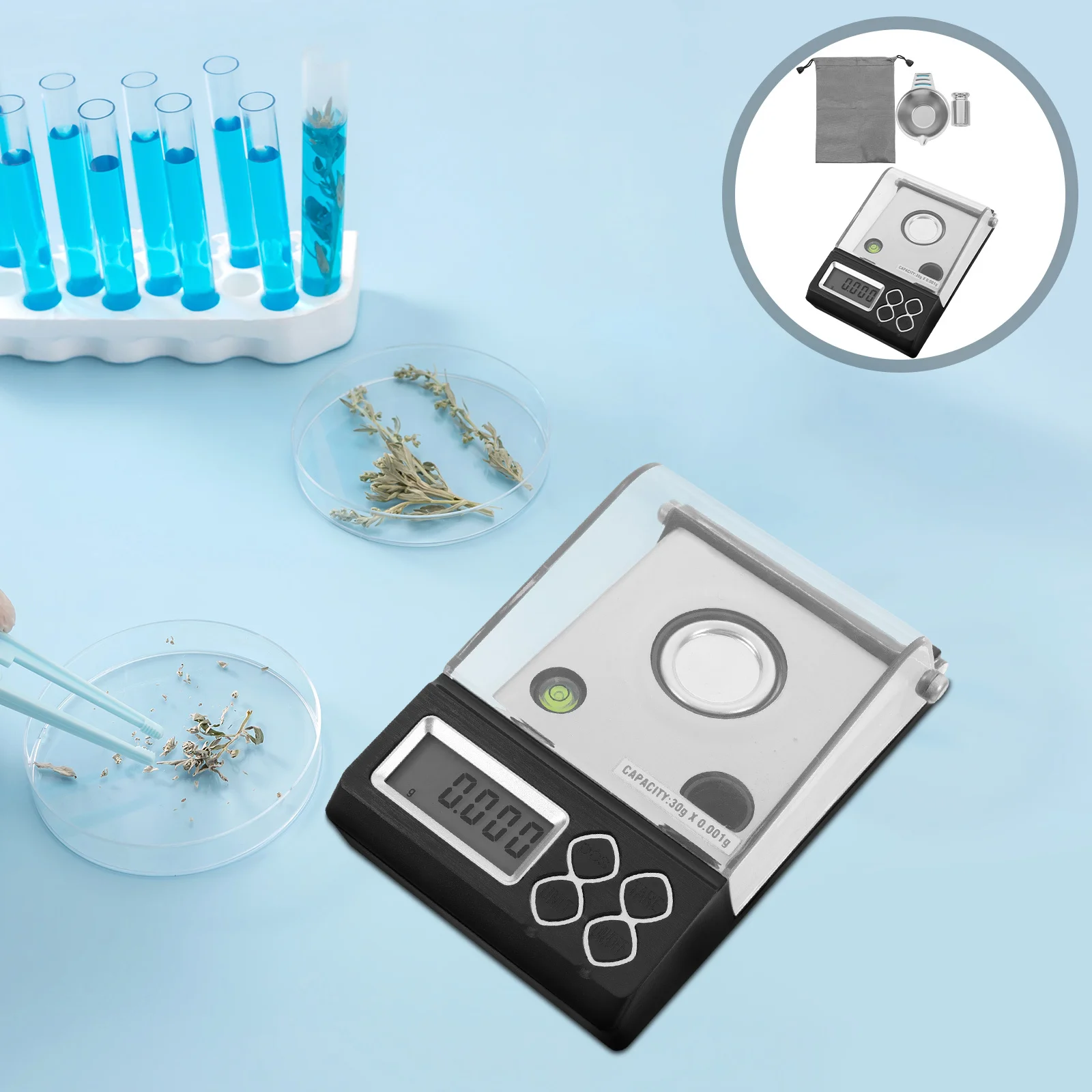 

Digital Milligram Scale High Precision Pocket Weighing Device for Laboratory Clinical Food Use Sensitive Measurement Tool