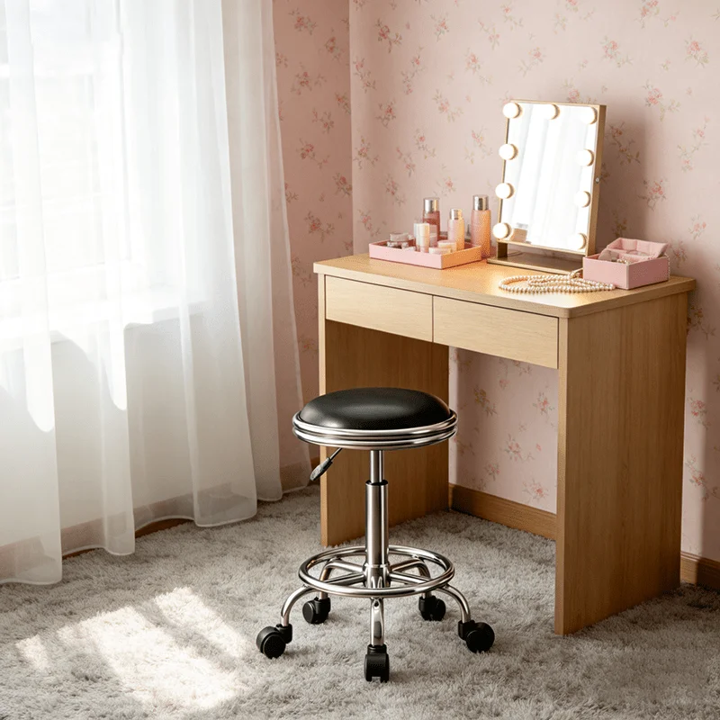 Elegant dressing chair with adjustable height and 360-degree rotation - Comfortable and adjustable rotating work chair