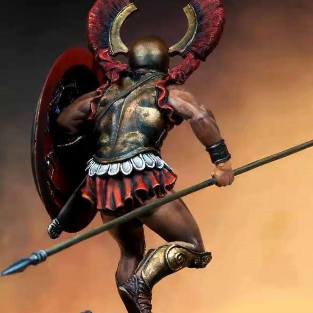 Figurine en résine de soldat spartiate ancien, échelle 1/35, 54mm de hauteur, Kit de modèle à assembler, jouet d'impression 3D non assemblé et non peint, 922