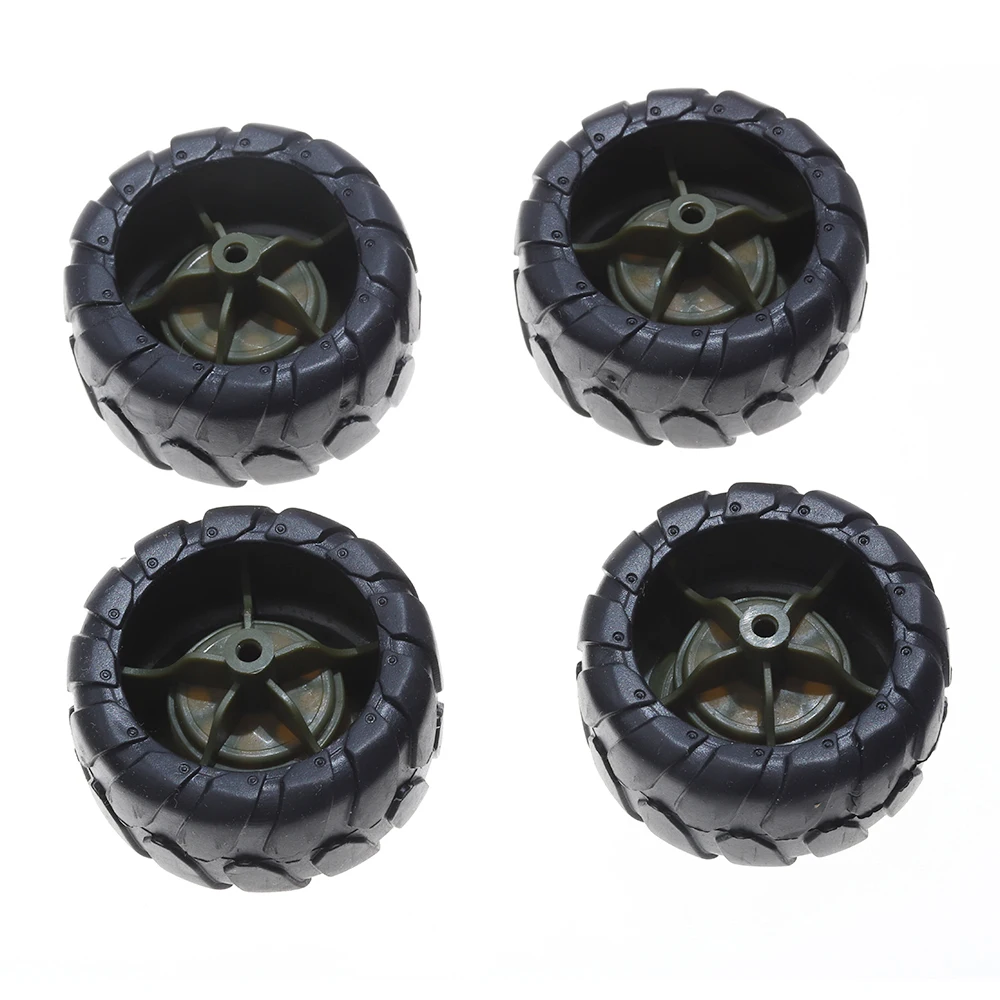 4PCS Micro 41mm Rubber Tires RC Car Model Small Wheel Tyre Rims DIY RC Car Toy Boat Model