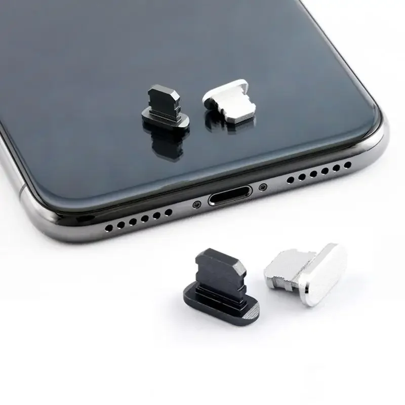 2pcs Metal Dust Plug Charging Port Dust Plug for iPad iPhone 14 Plus 13 12 Mini 11 Pro Max Xr for iOS Lightning Plug Accessories