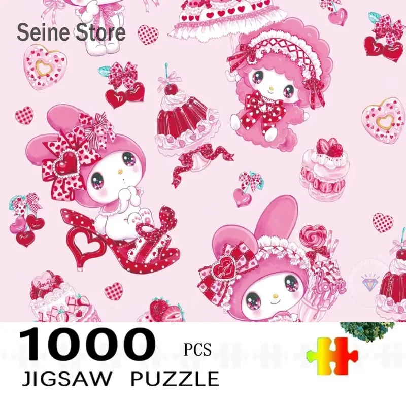 500 Pieces Creative Jigsaw Puzzle Sanrio Kulomi Assembling Picture Adults Anti Stress Puzzles Toys For Kids Games Xmas Gift