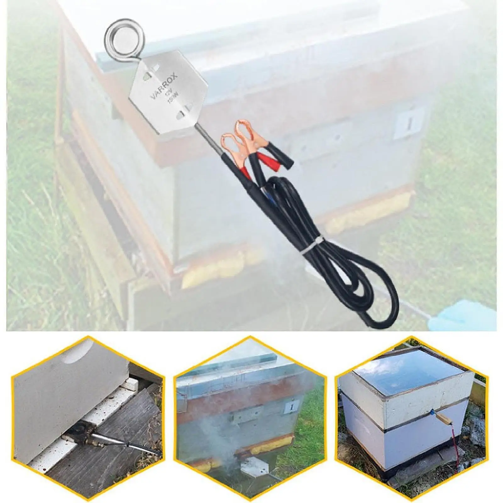 Durable Stainless Steel Bee Heating Vaporizer Beehive Fog Machine Treatment Tool for Beekeeper Accessories