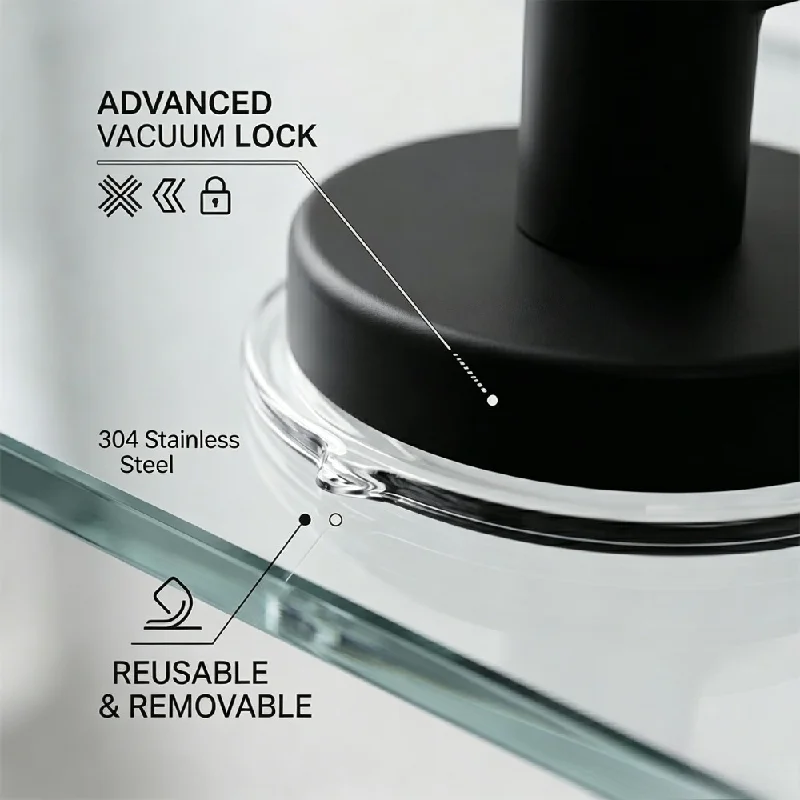 Stainless Steel Suction Cup Hook, No Trace Strong Adhesive Hanger for Bathroom and Hotel, Heavy Duty Wall Mount Robe Hook